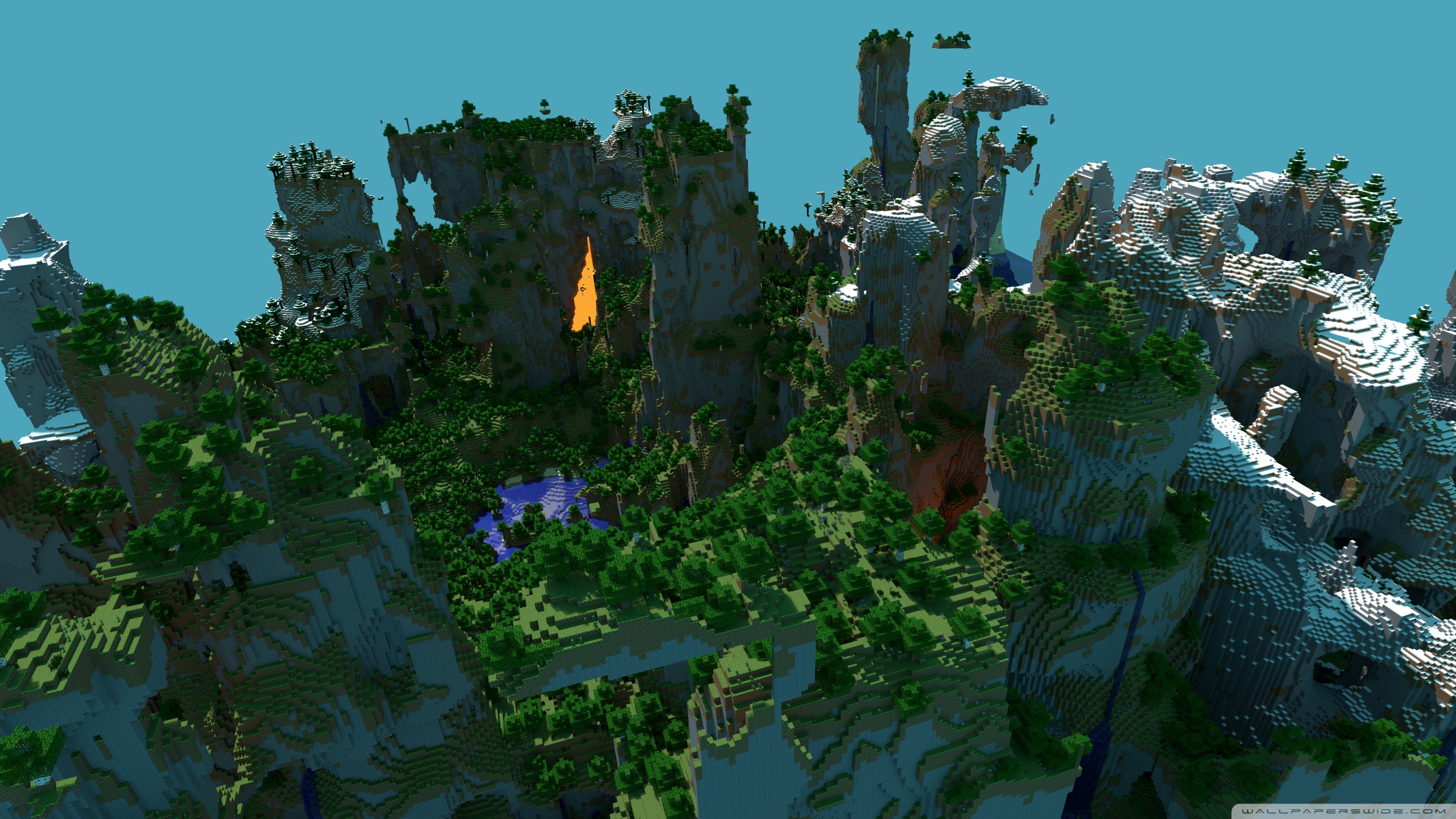 Minecraft Landscape Ultra HD Desktop Background Wallpaper For