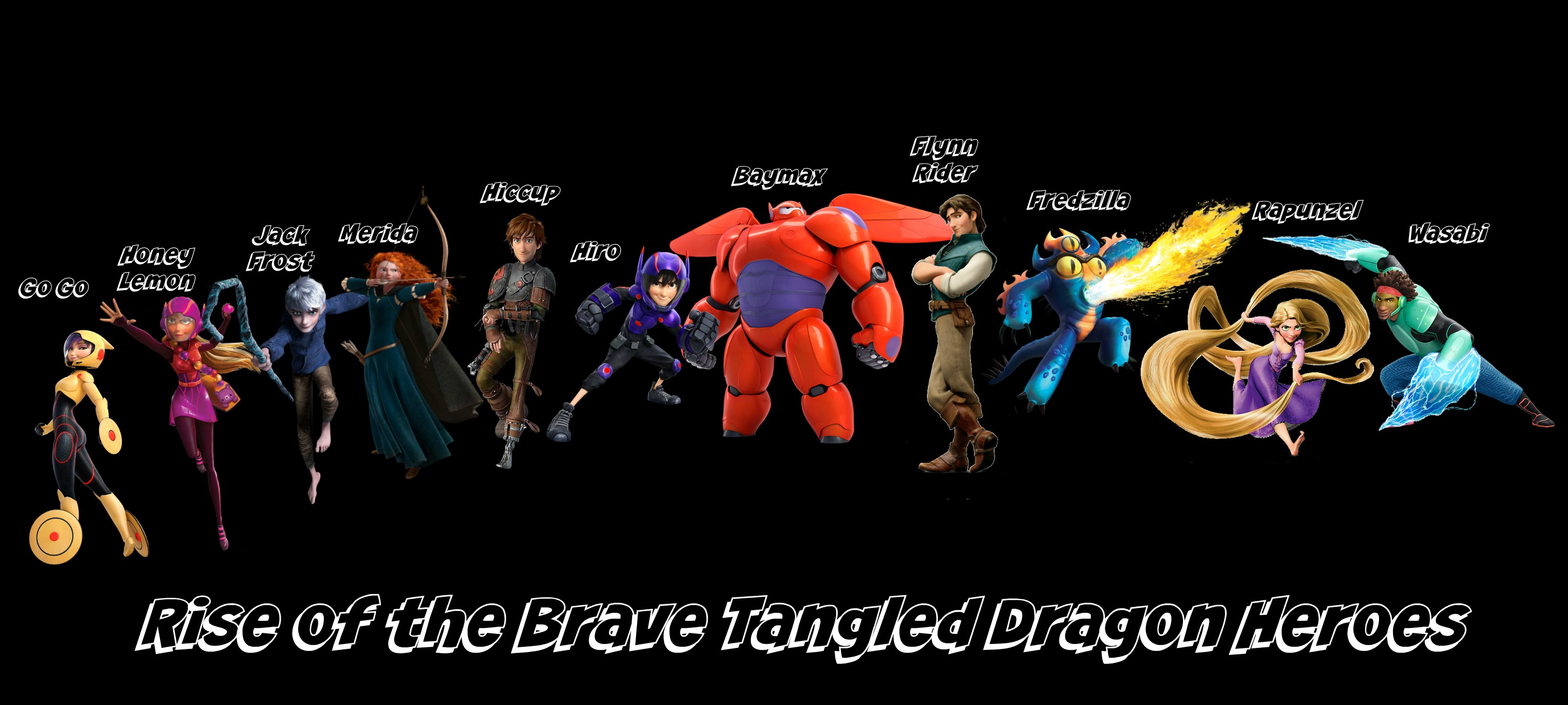 Rise Of The Brave Tangled Dragon Heroes Disney Crossover