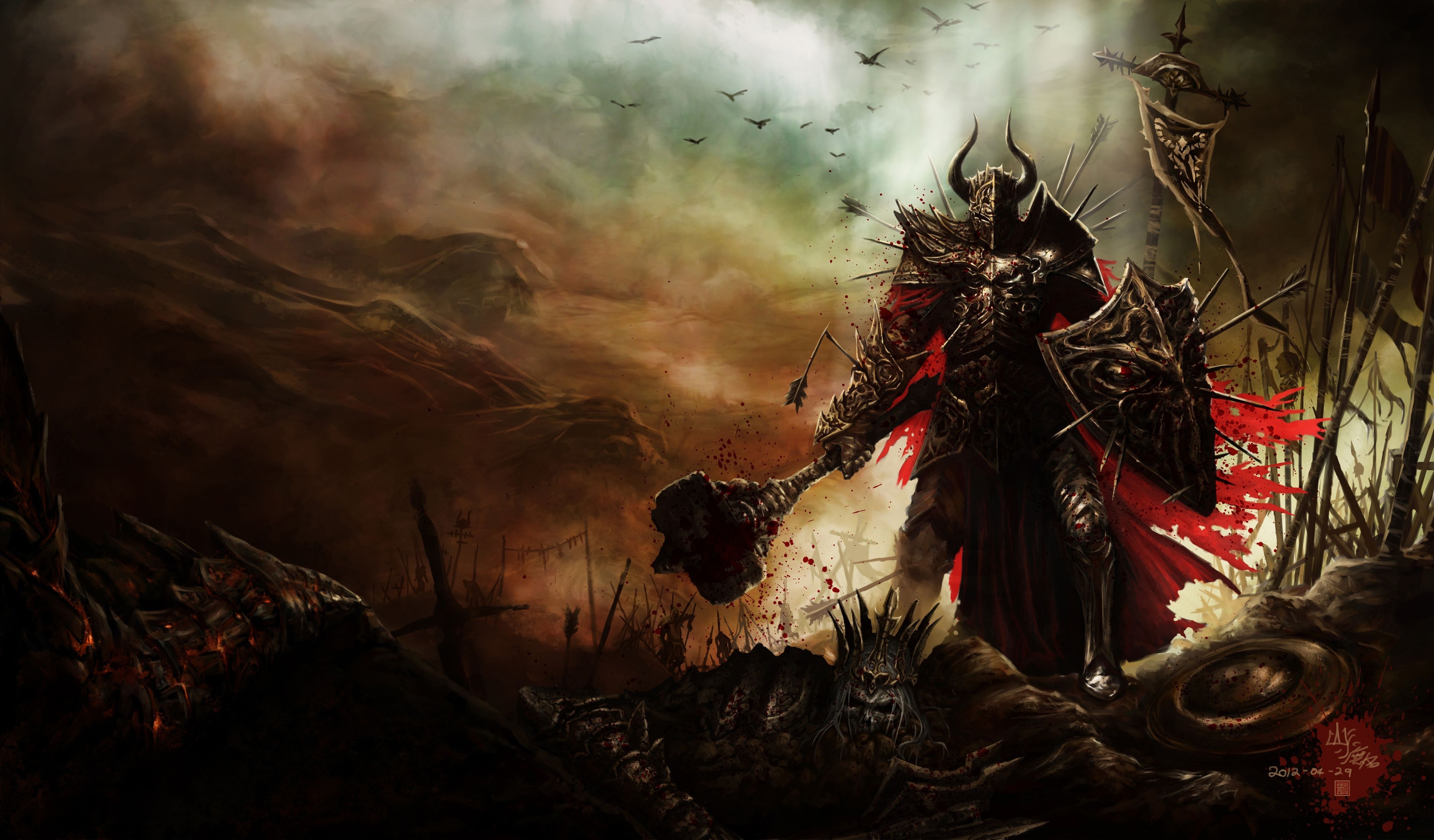 4k Barbarian Diablo Iii Wallpaper Background Image