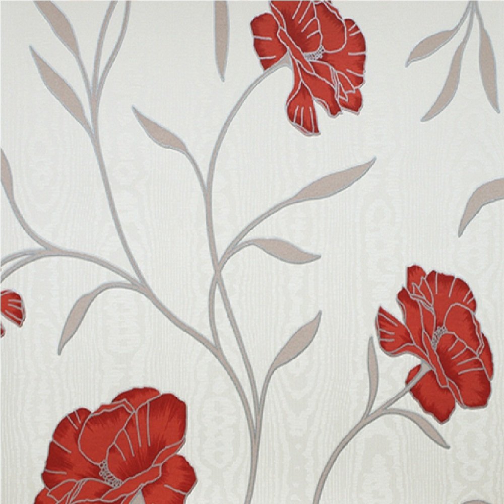 Wallpaper Erismann Poppy Floral