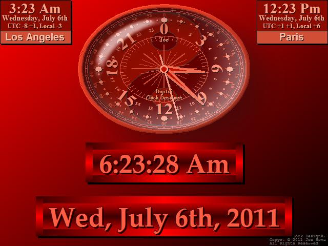 Clock Face Countdown Timer Calendar Digital Puter Software