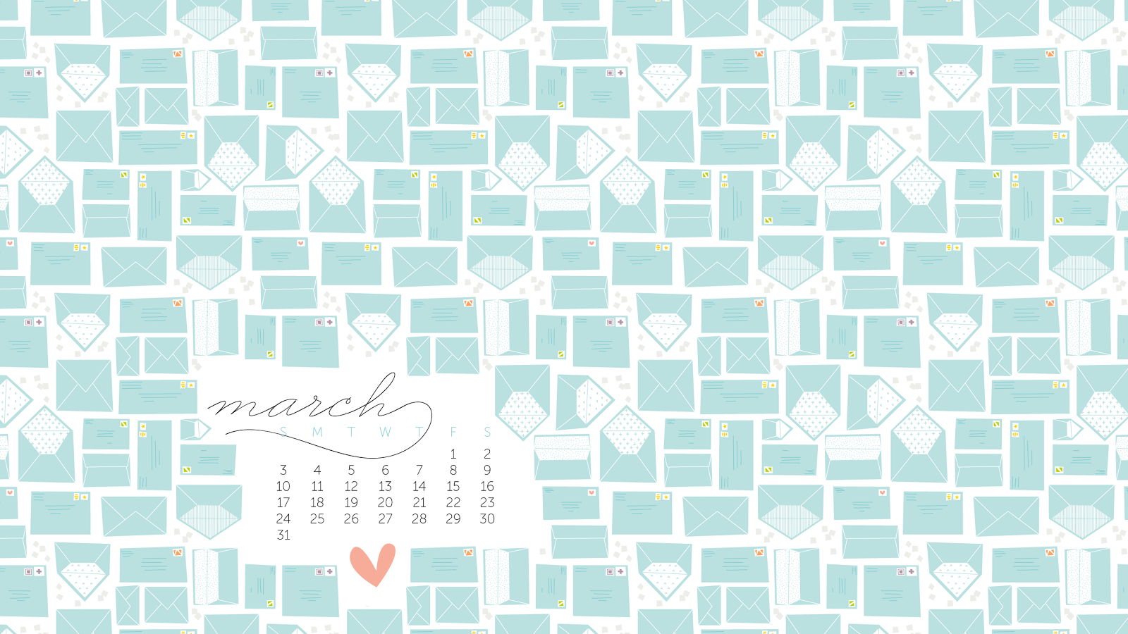 Allisa Jacobs March Desktop Calendar