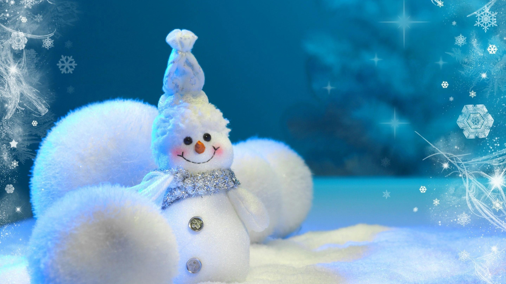 Wallpaper Cute Snowman High Definition 1080p