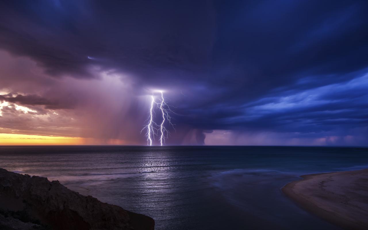 Twin Lightning Bolts Wallpaper By HD Daily