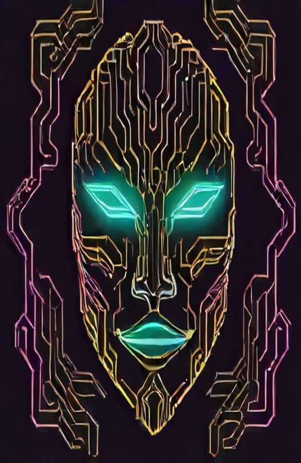 Neon Mask Wallpaper