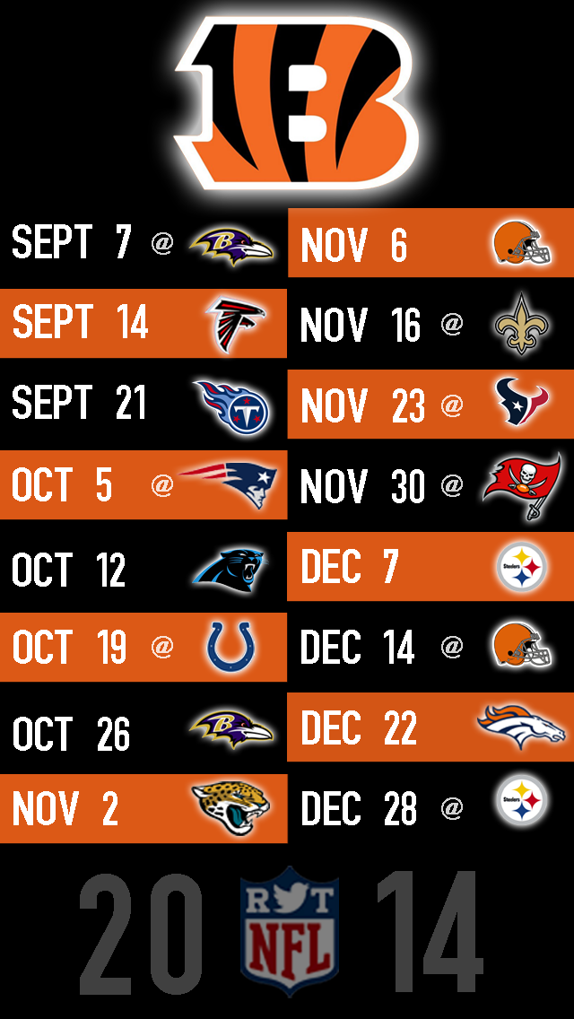 Cincinnati Bengals Schedule 2014
