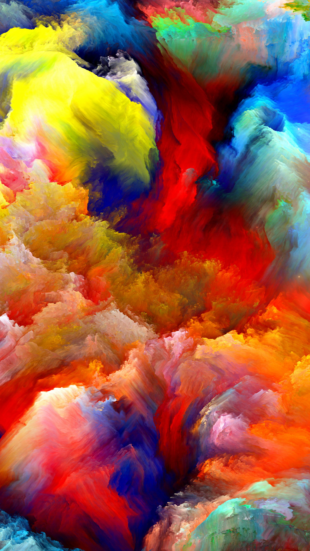 Oil Painting Colorful Clouds Smartphone Wallpaper Getphotos