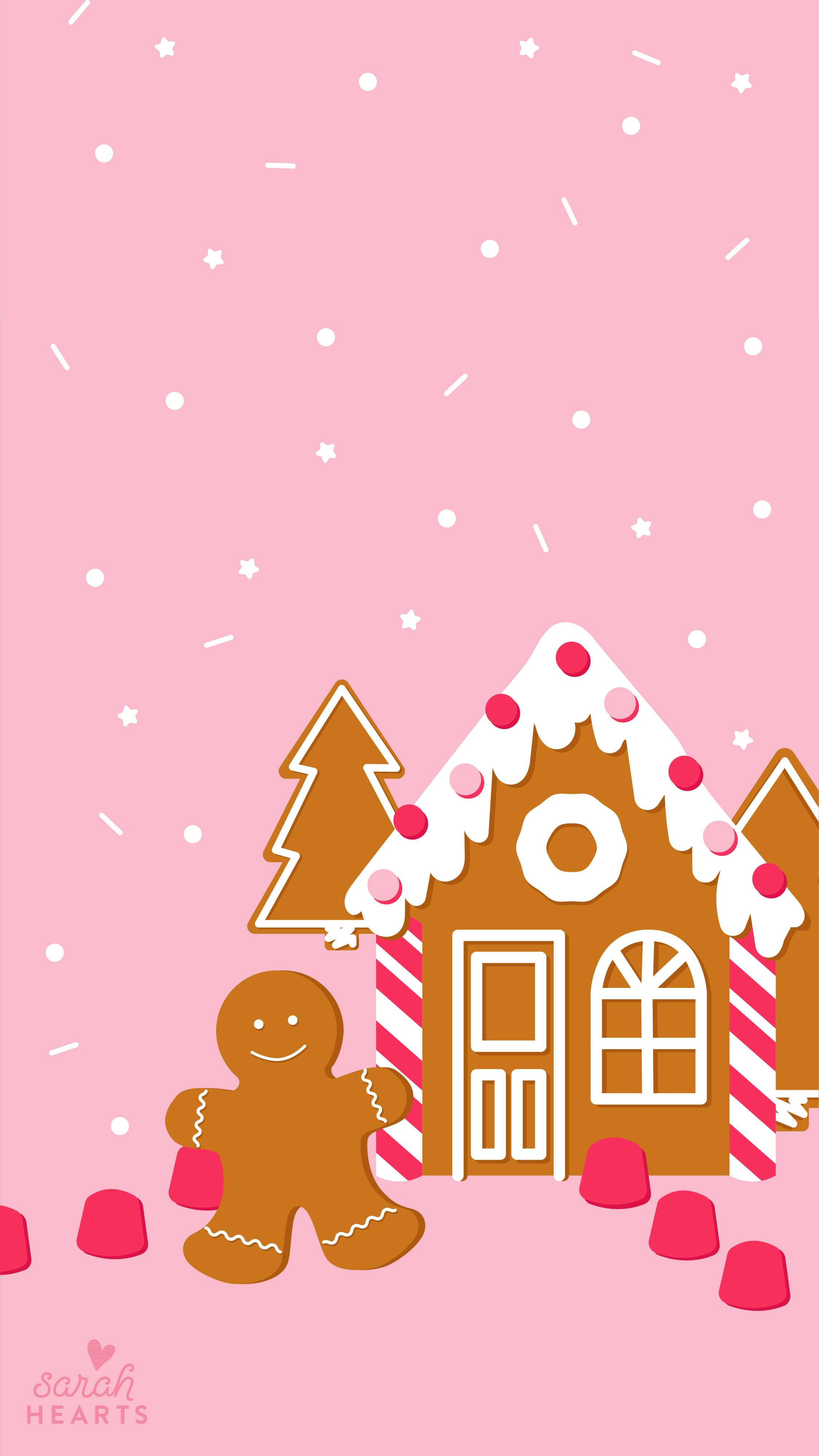 December Gingerbread House Calendar Wallpaper Sarah Hearts