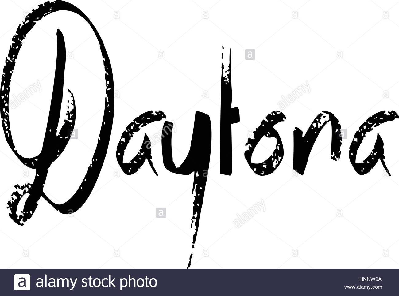 Daytona Text Sign Illustration On White Background Stock Vector