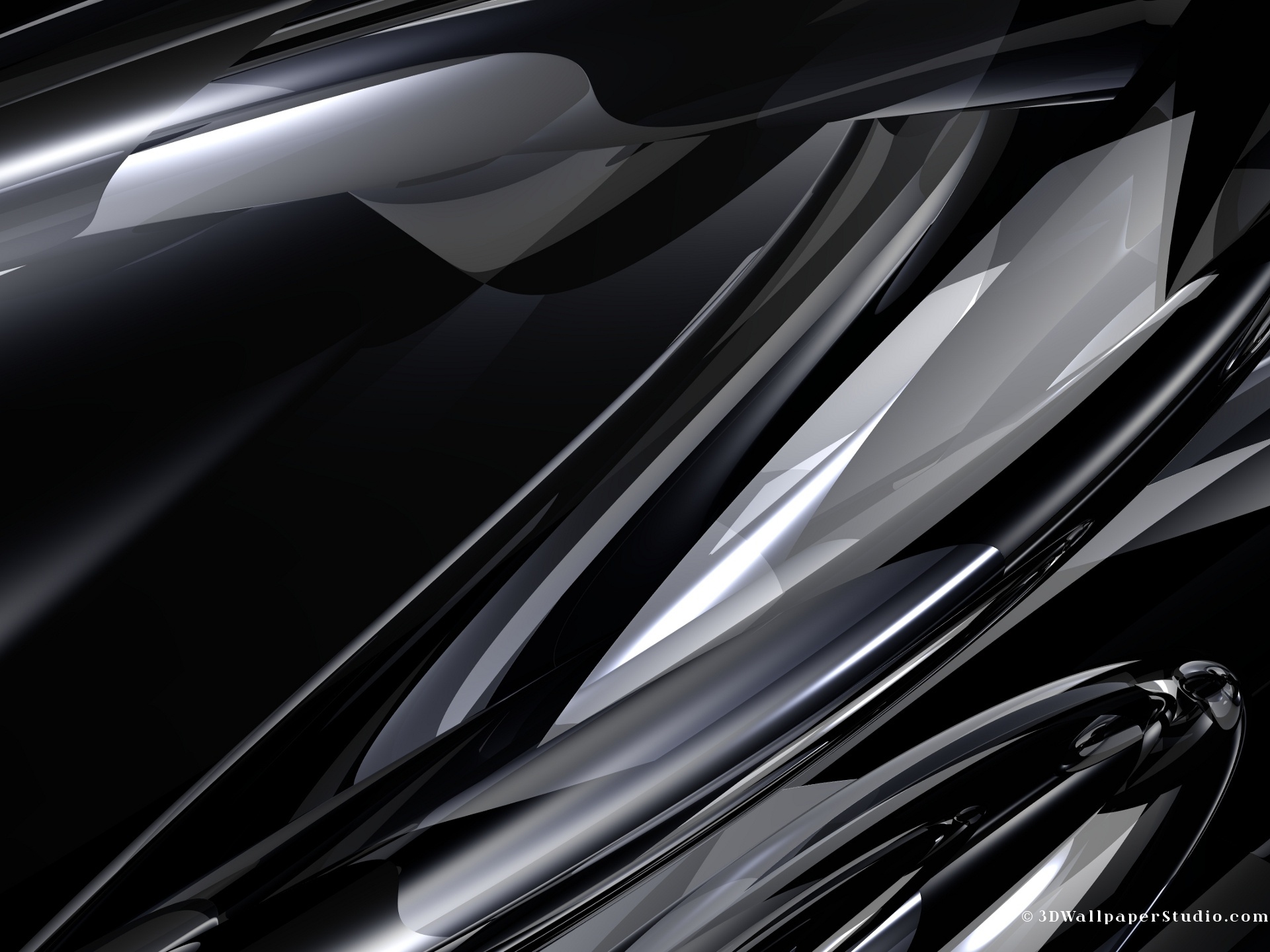 3d Chrome Abstract Wallpaper In Screen Resolution