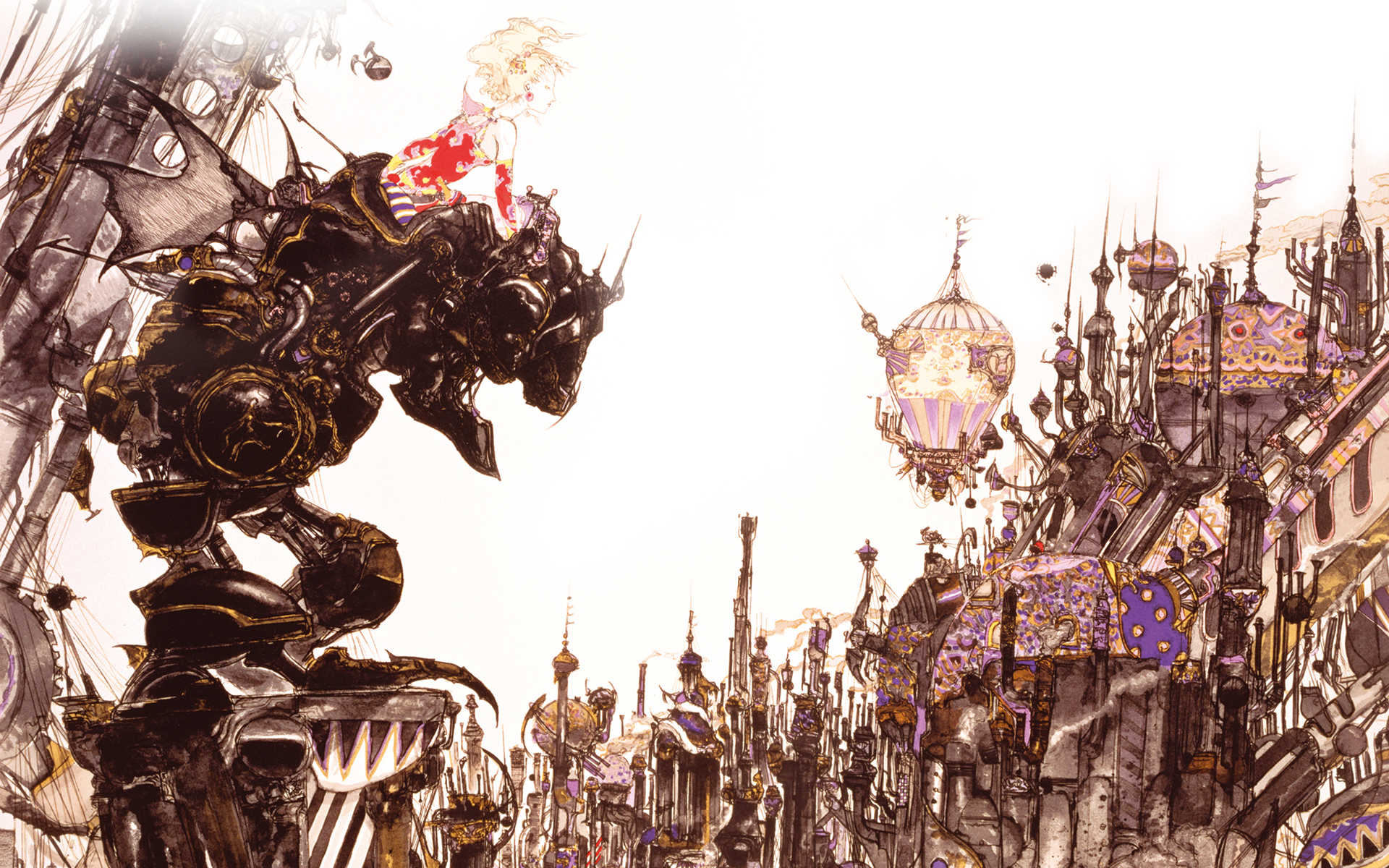Drawing Abstract Final Fantasy Squaresoft Yoshitaka