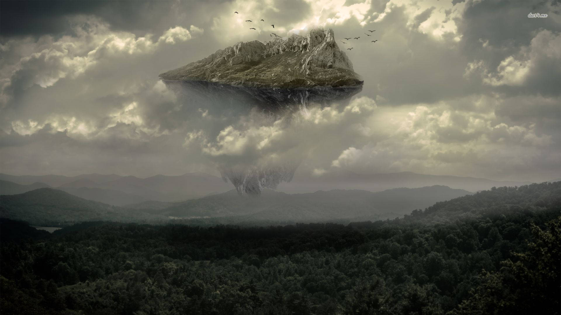 Floating Island Wallpaper