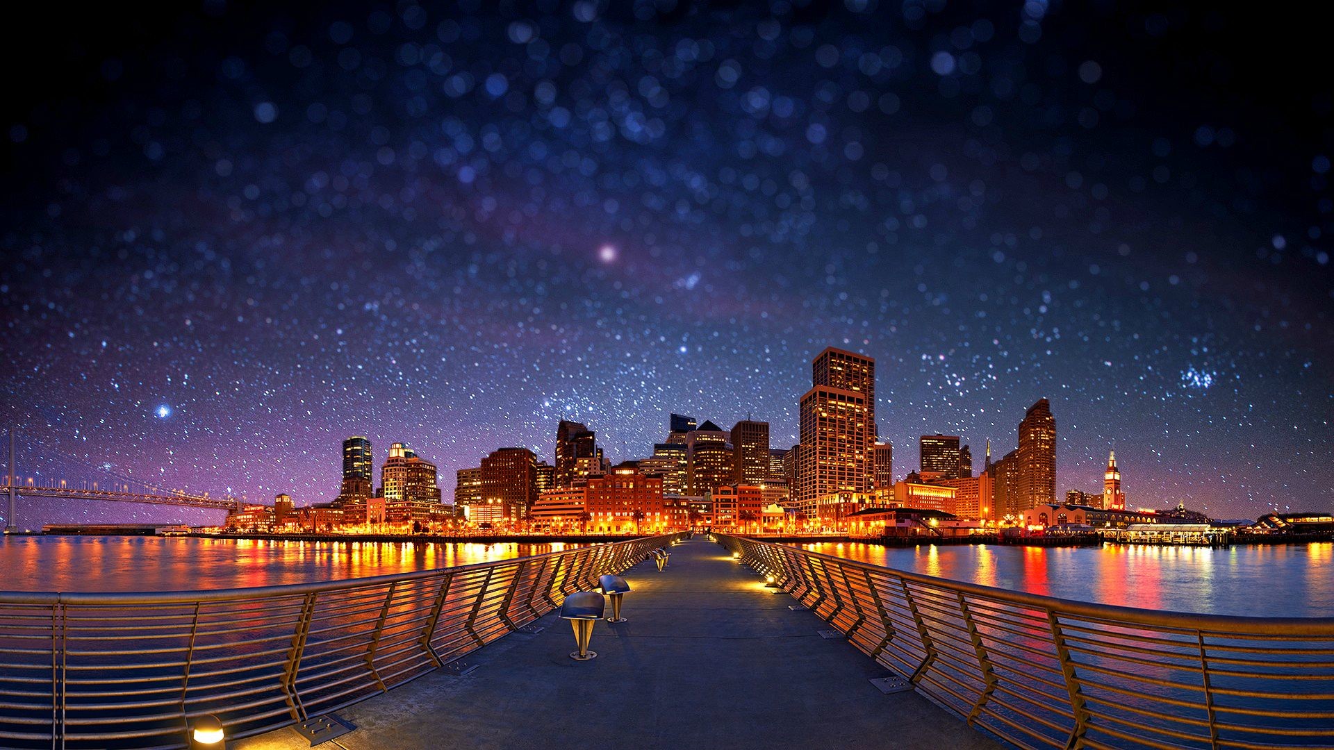 Starry Night Sky Desktop Wallpaper