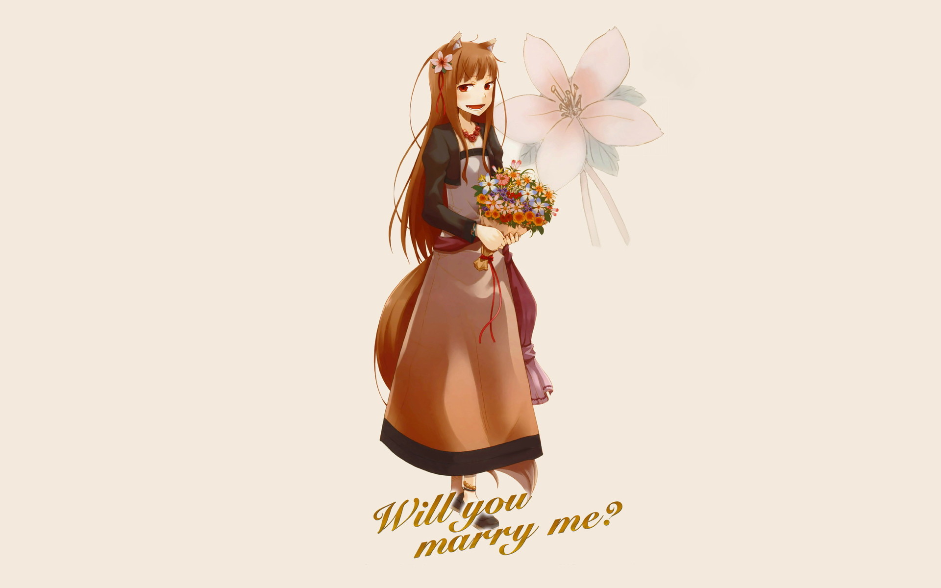 Bride Holo Spice And Wolf Wallpaper