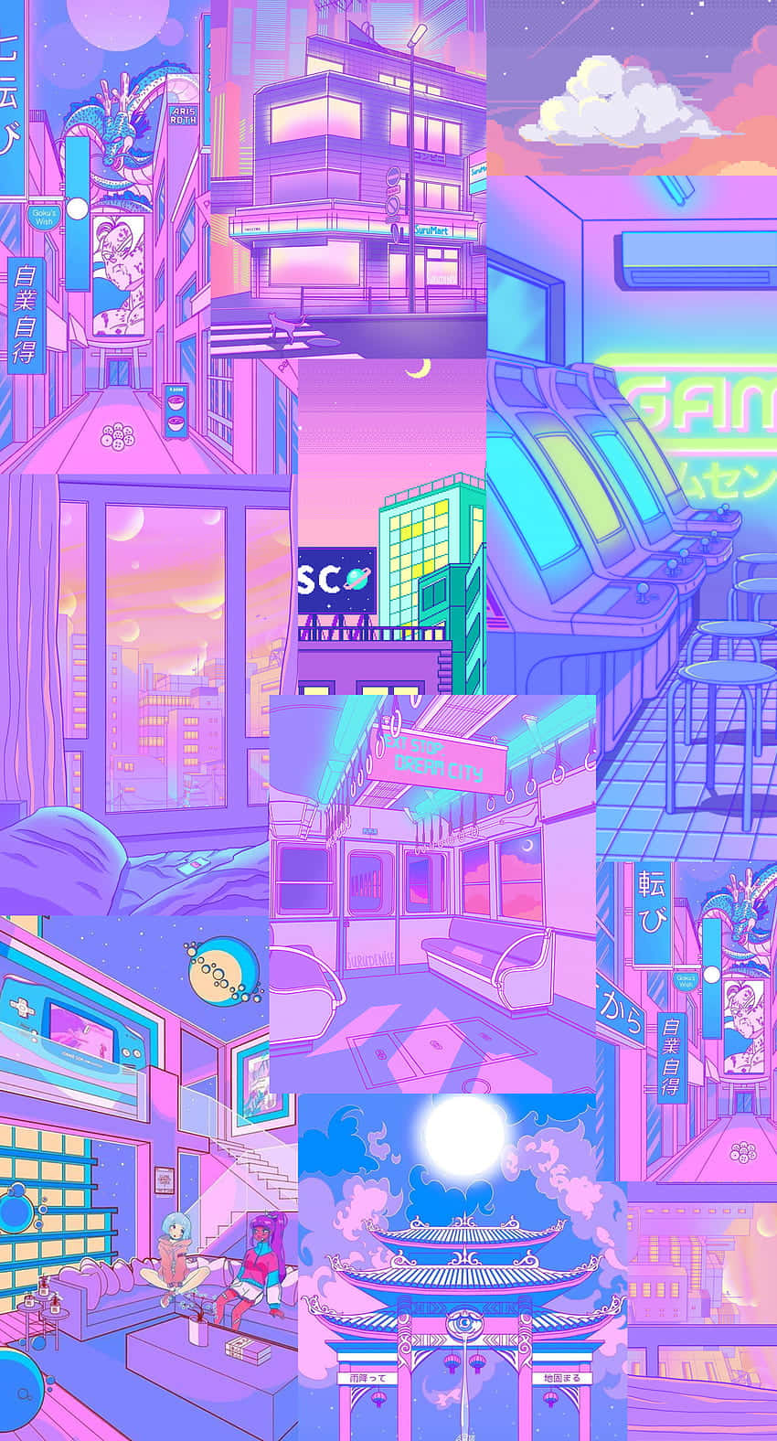 Neon City Aesthetic Wallpaper