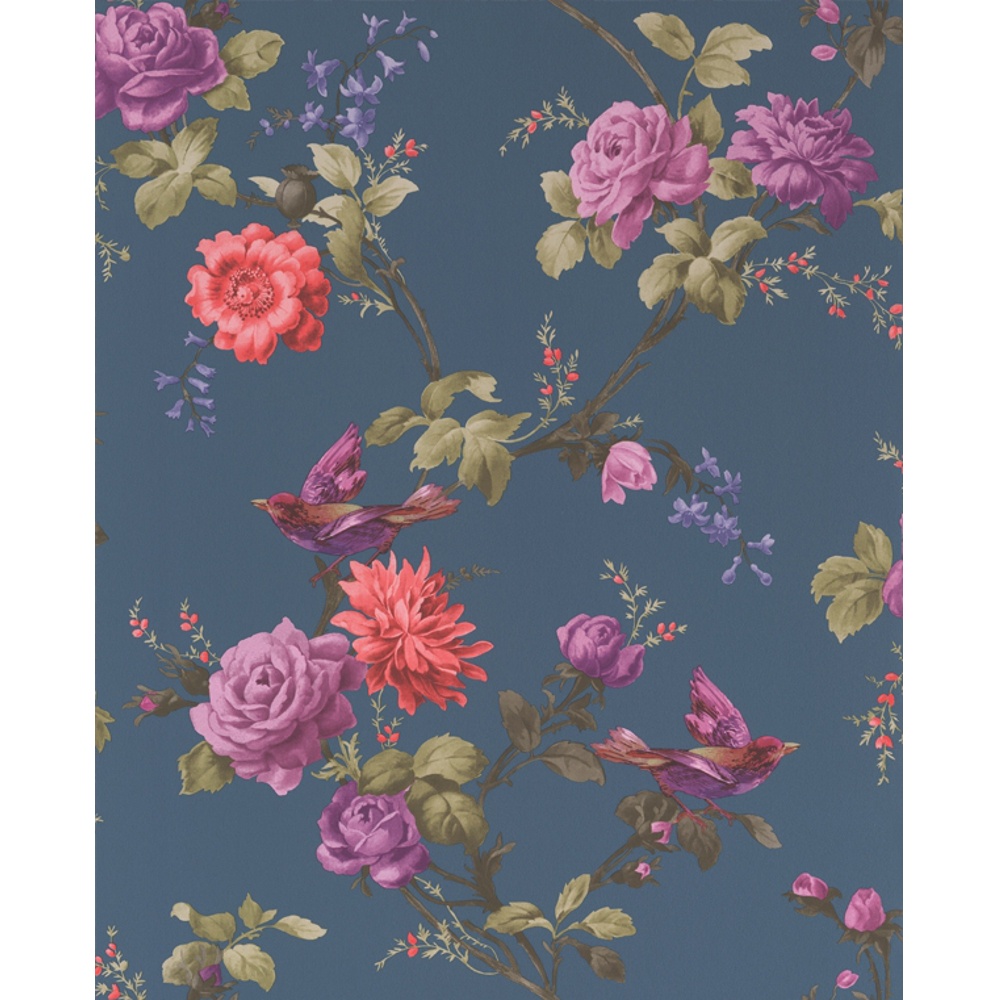  Brown Oriental Bird Motif Flower Floral Leaf Pattern Wallpaper 50 661 1000x1000