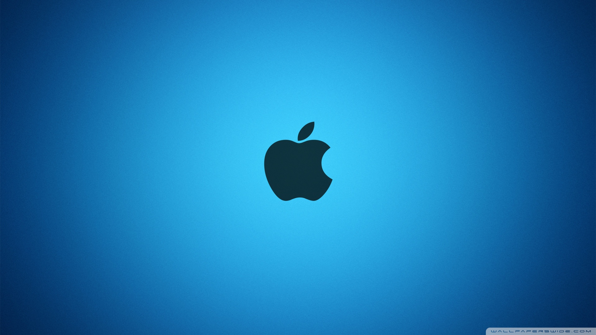 Pics Photos   Blue Apple Logo Wallpaper