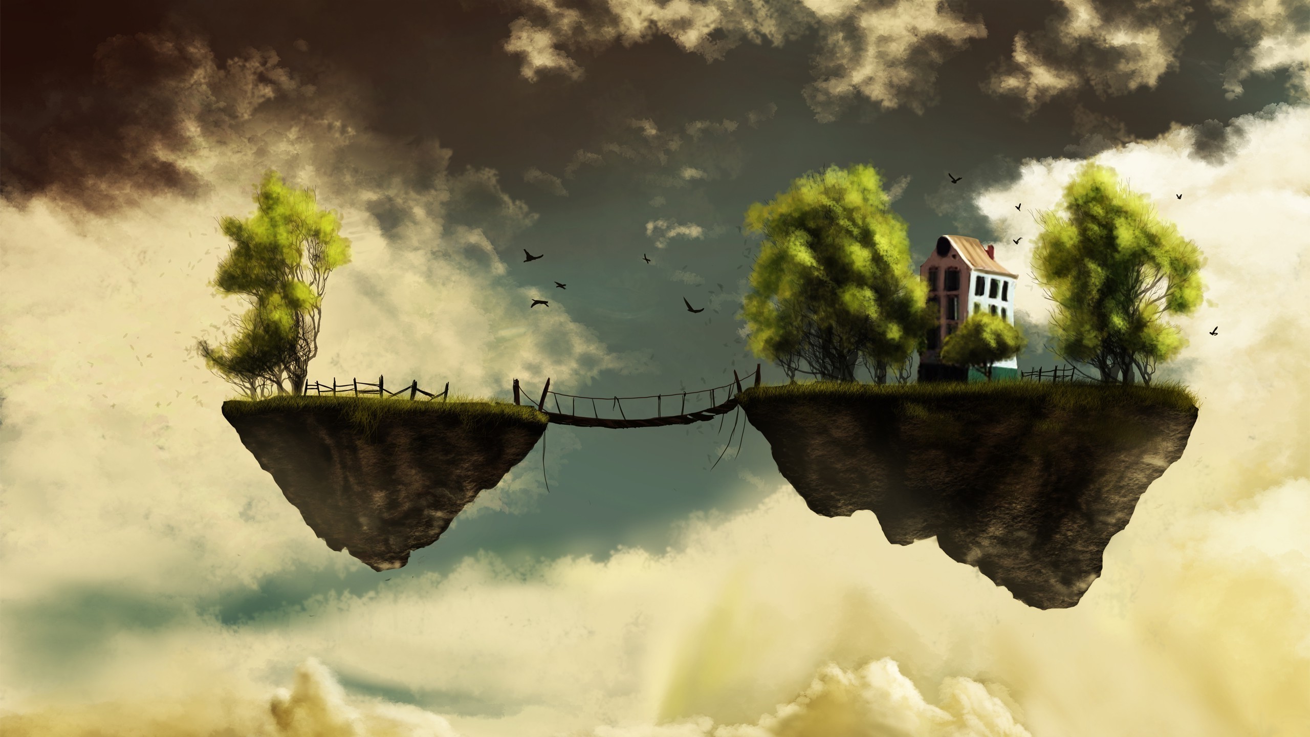 Floating Island Wallpaper HD