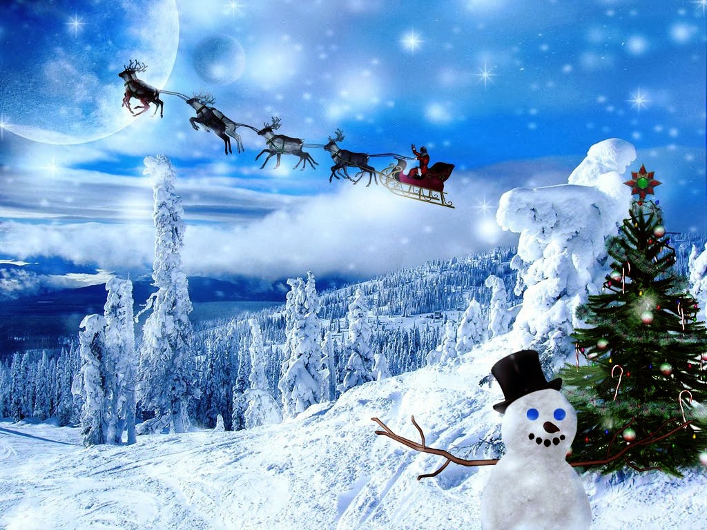 Winter Christmas Background HD Wallpaper