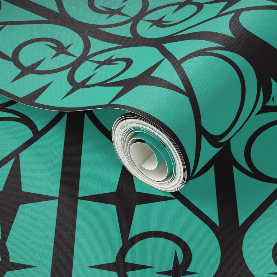 Whimsigothic Wrought Iron Wallpaper