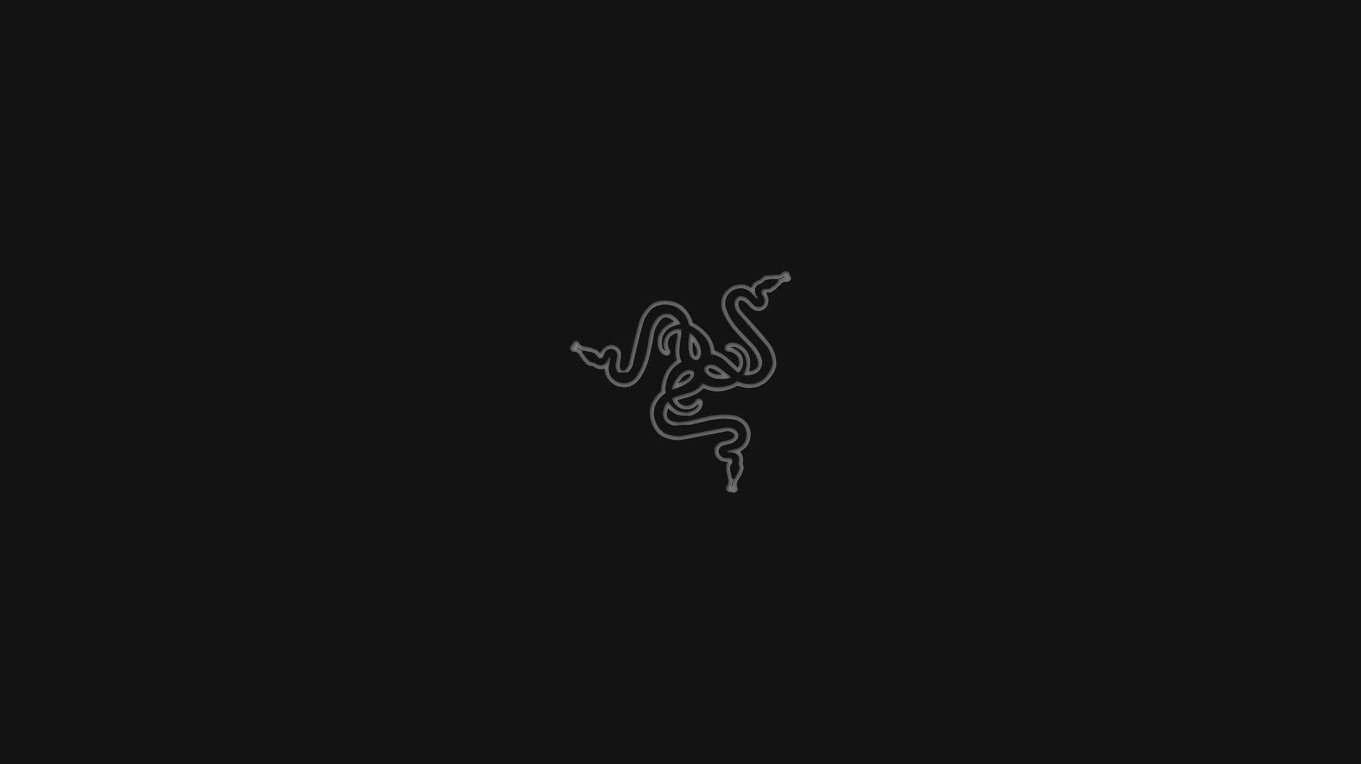 black Razer logo Razer dark minimalism 1080P wallpaper