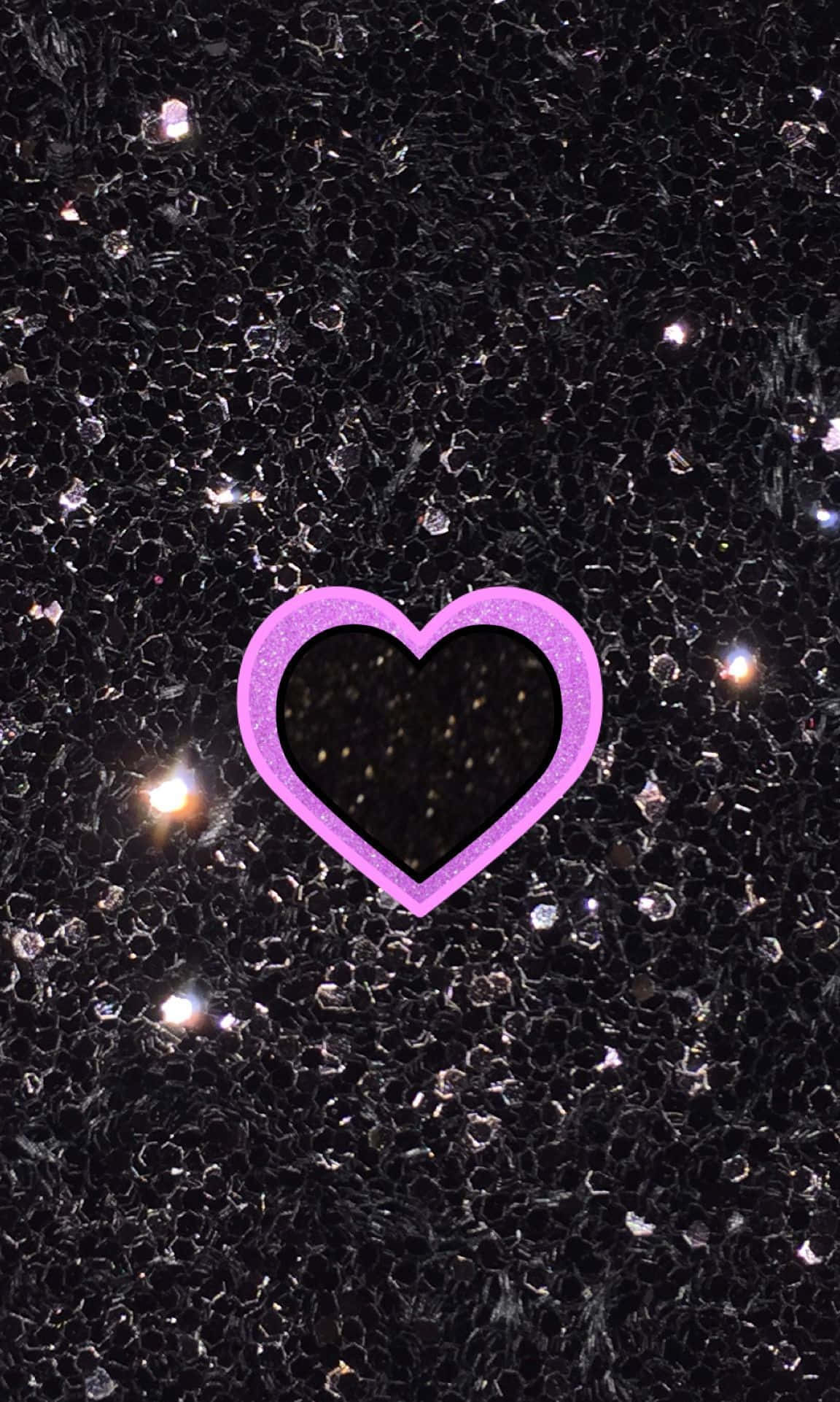 Glitter Pink Hearts Wallpaper