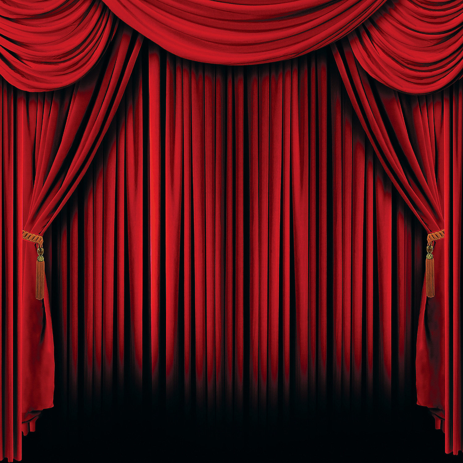 Red Curtain Backdrop Banner In All