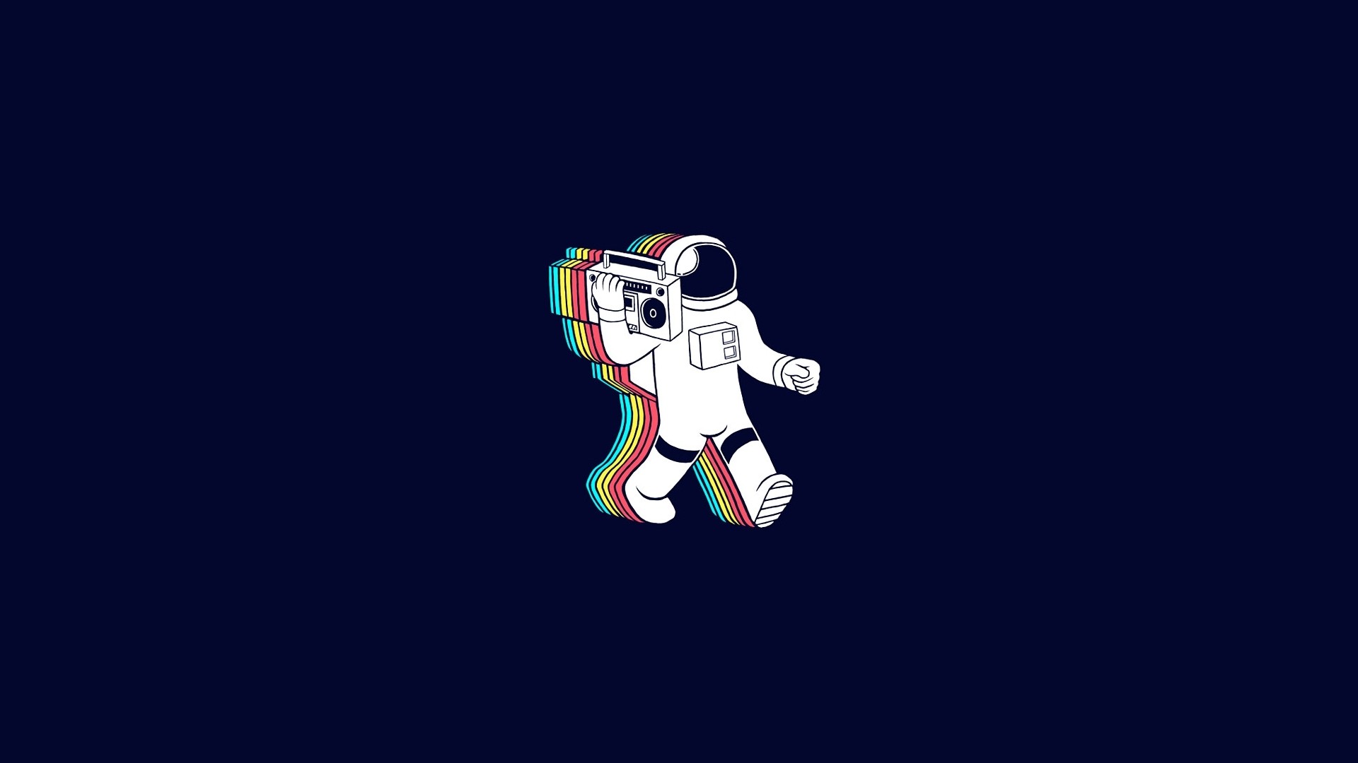 Abstract Music Wallpaper Retro Astronauts