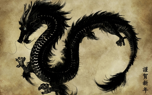 blackdragons black dragons chinese artwork 1920x1200 wallpaper