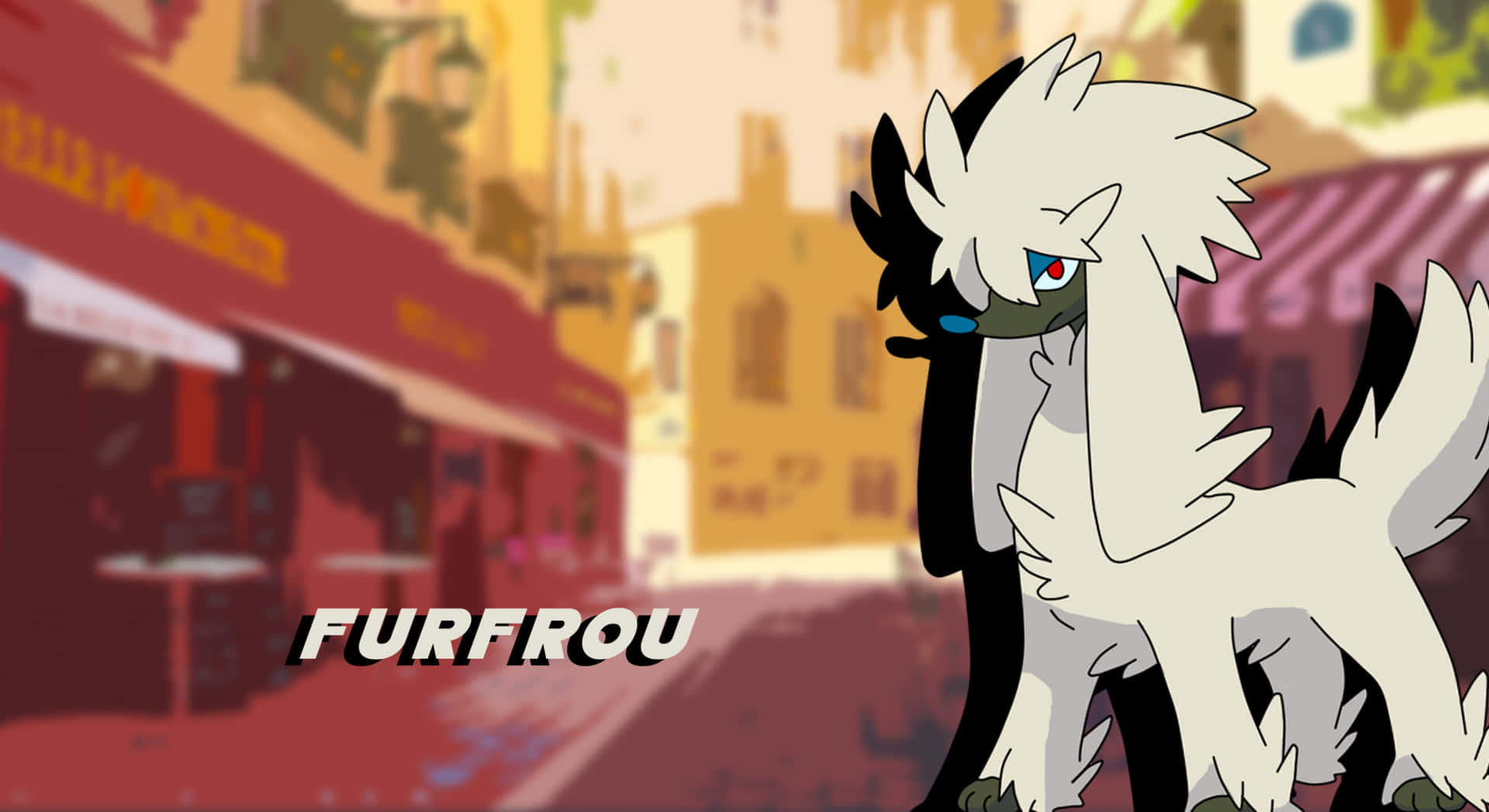Furfrou Pokemonin City C2489sjr3urr0ijp Wallpaper
