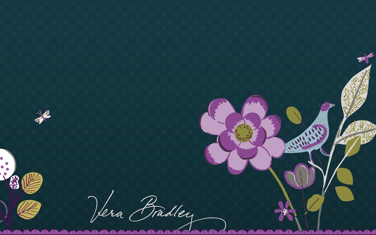 Vera Bradley Floral Nightingale Desktop Wallpaper