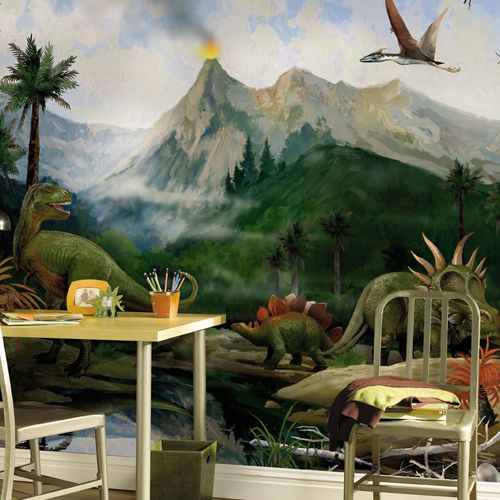 Candice Olson dinosaur mural wallpaper Et Cetera Pinterest
