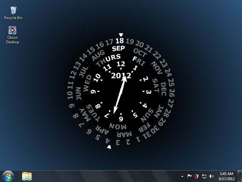  Wheel Desktop Clock full Windows 7 screenshot   Windows 7 Download