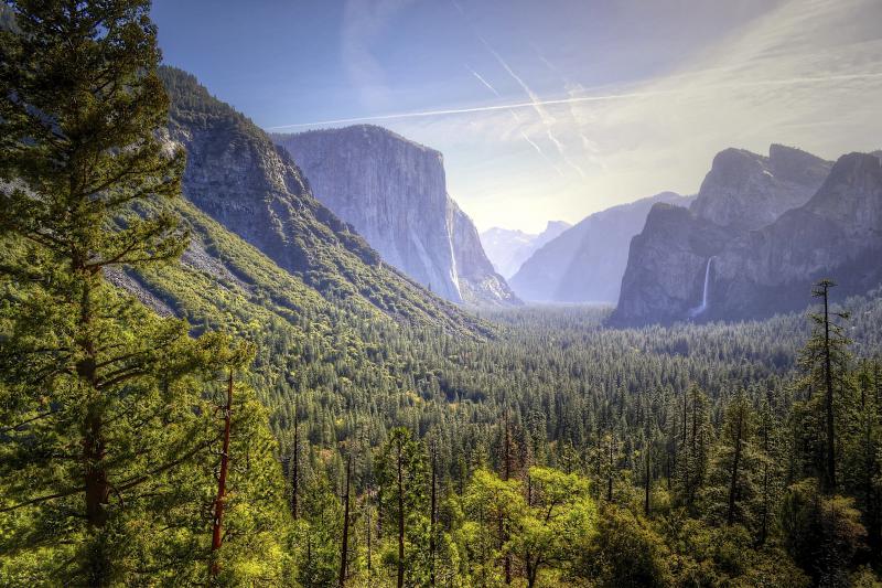 HD Yosemite National Park Waterfall Forest Mountains Picture Gallery