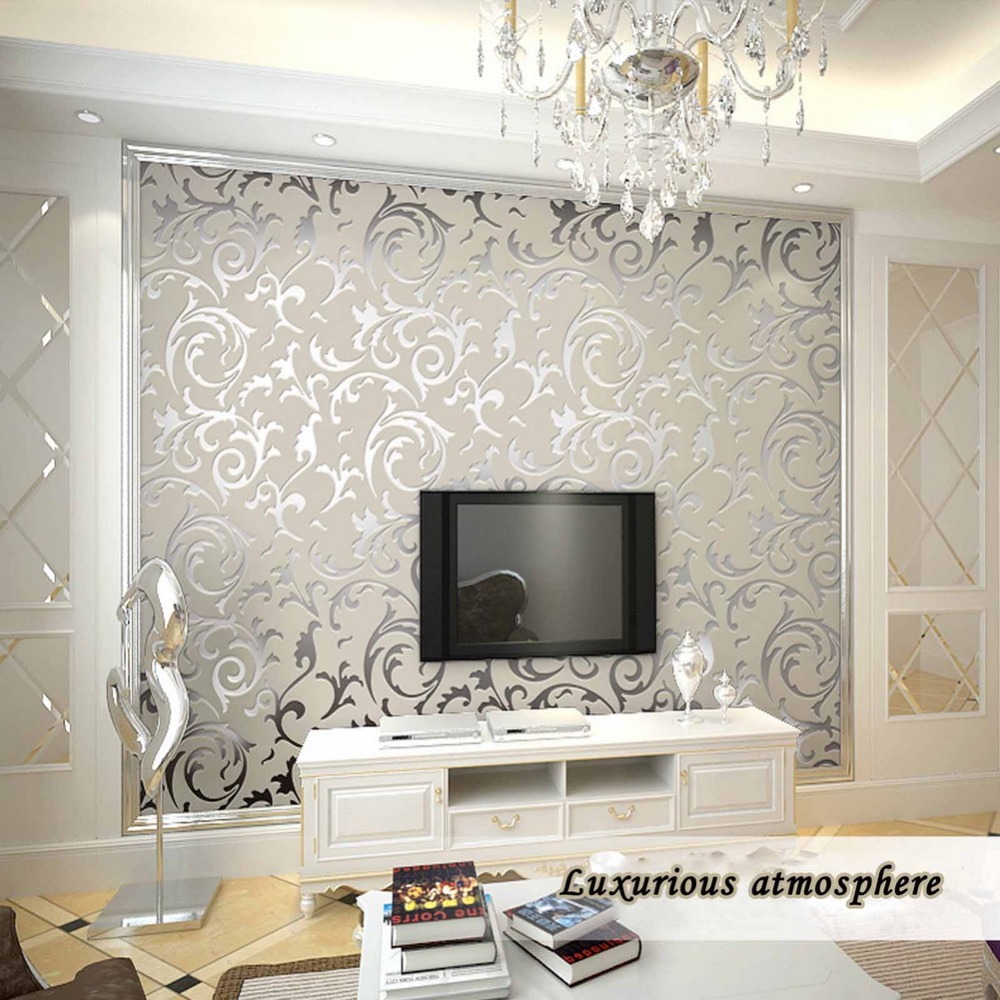woven Embossed Patten Textured Wallpaper Rolls for Home Living Room