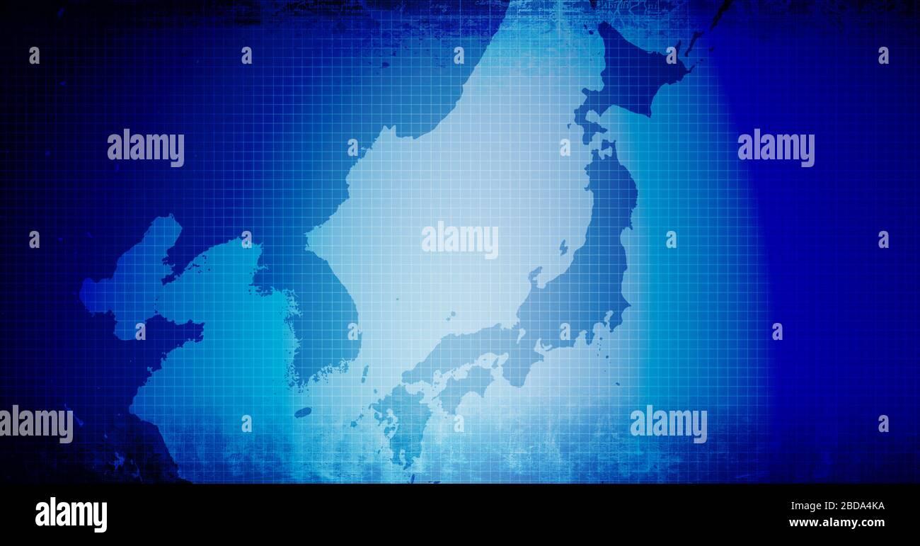 East asia JapanNorth koreaSouth koreaChina map web banner