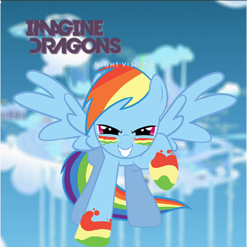 Imagine Dragons Night Visions Rainbow Dash By Percabethlover123