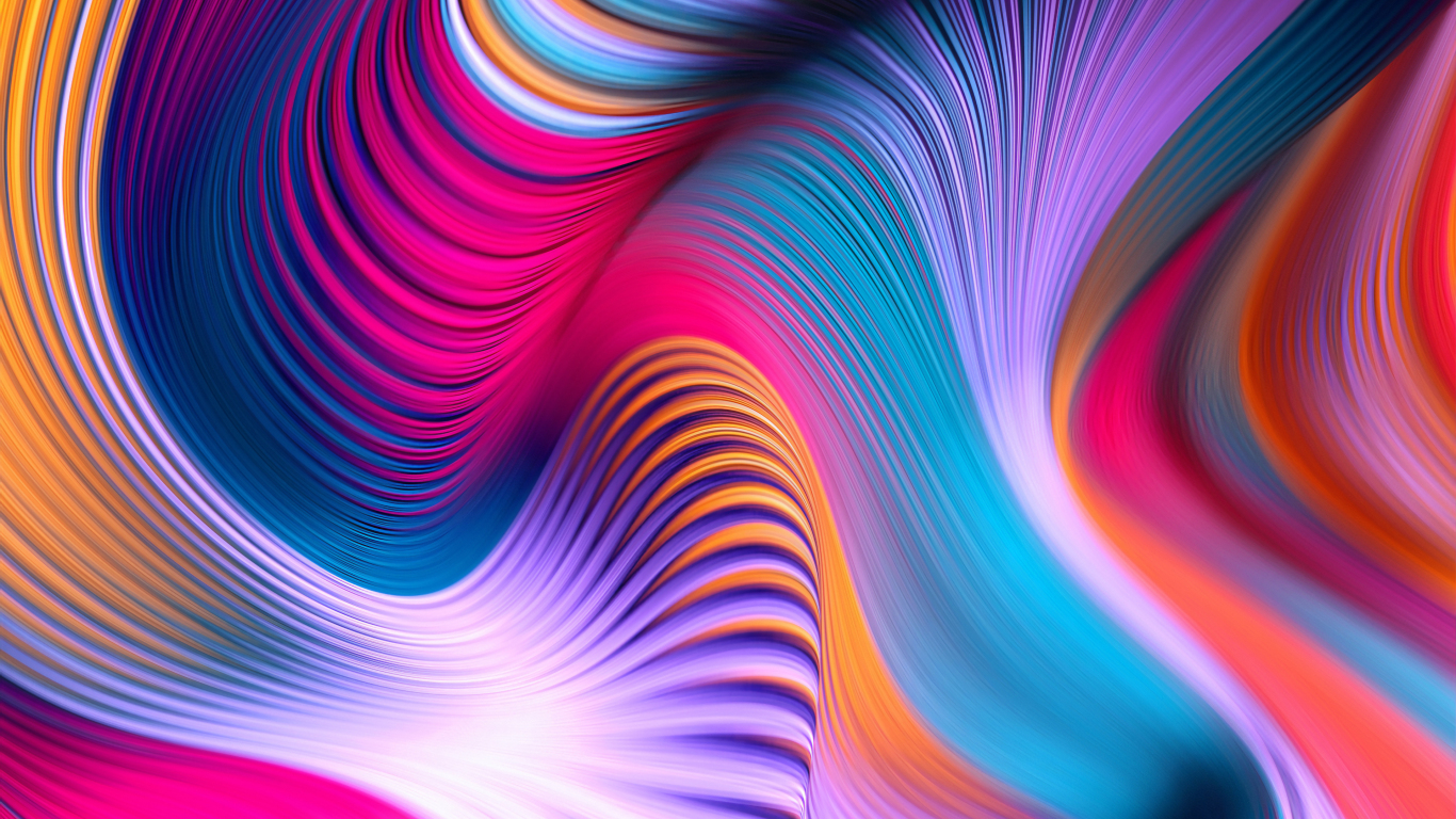 Colorful Abstract Art Waves Wallpaper Background Eyecandy For