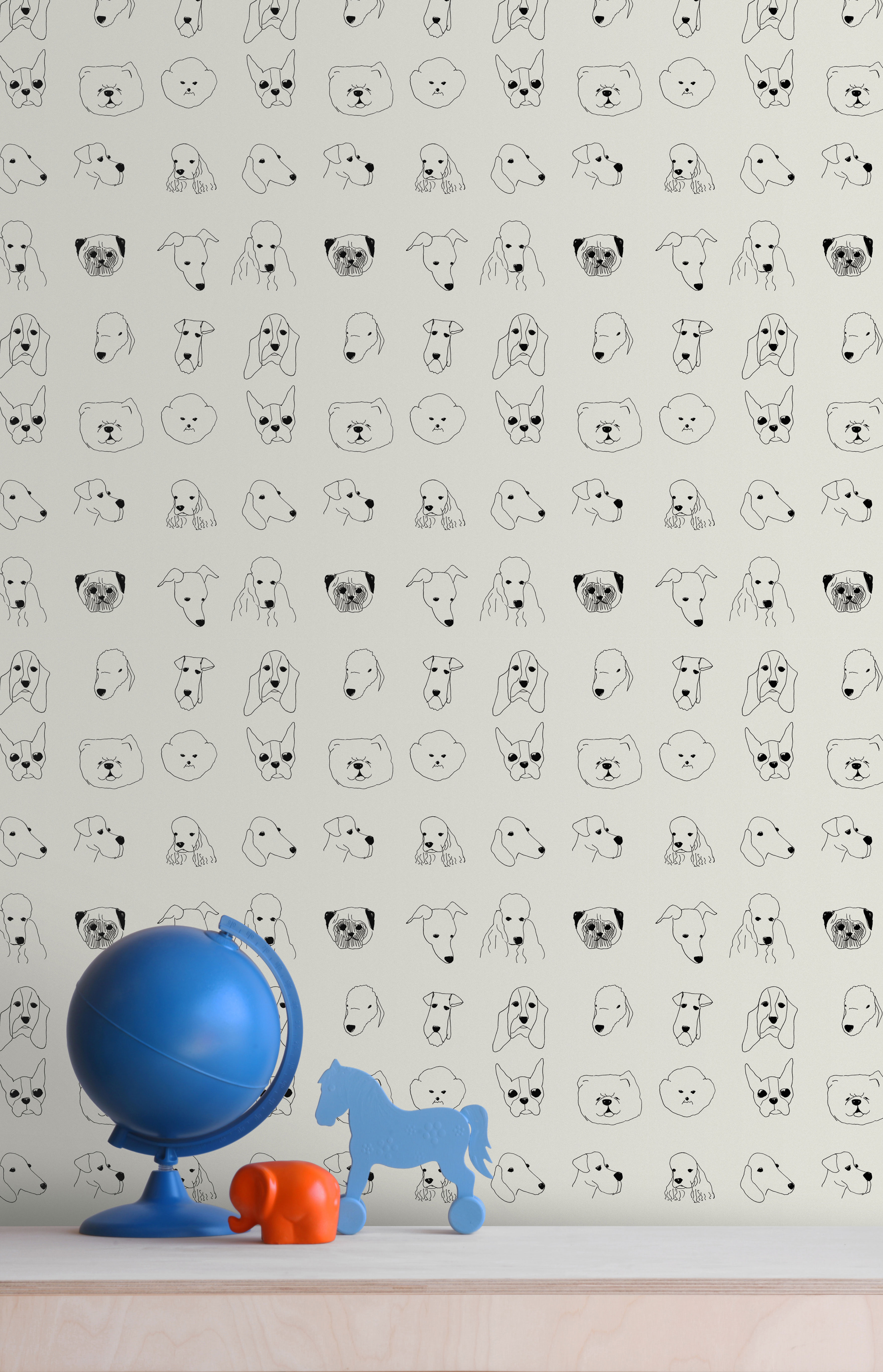 Dogs Wallpaper   Grey Monument Interiors