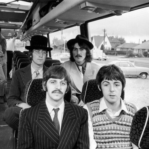 The Beatles In A Bus Wallpaper For iPhone