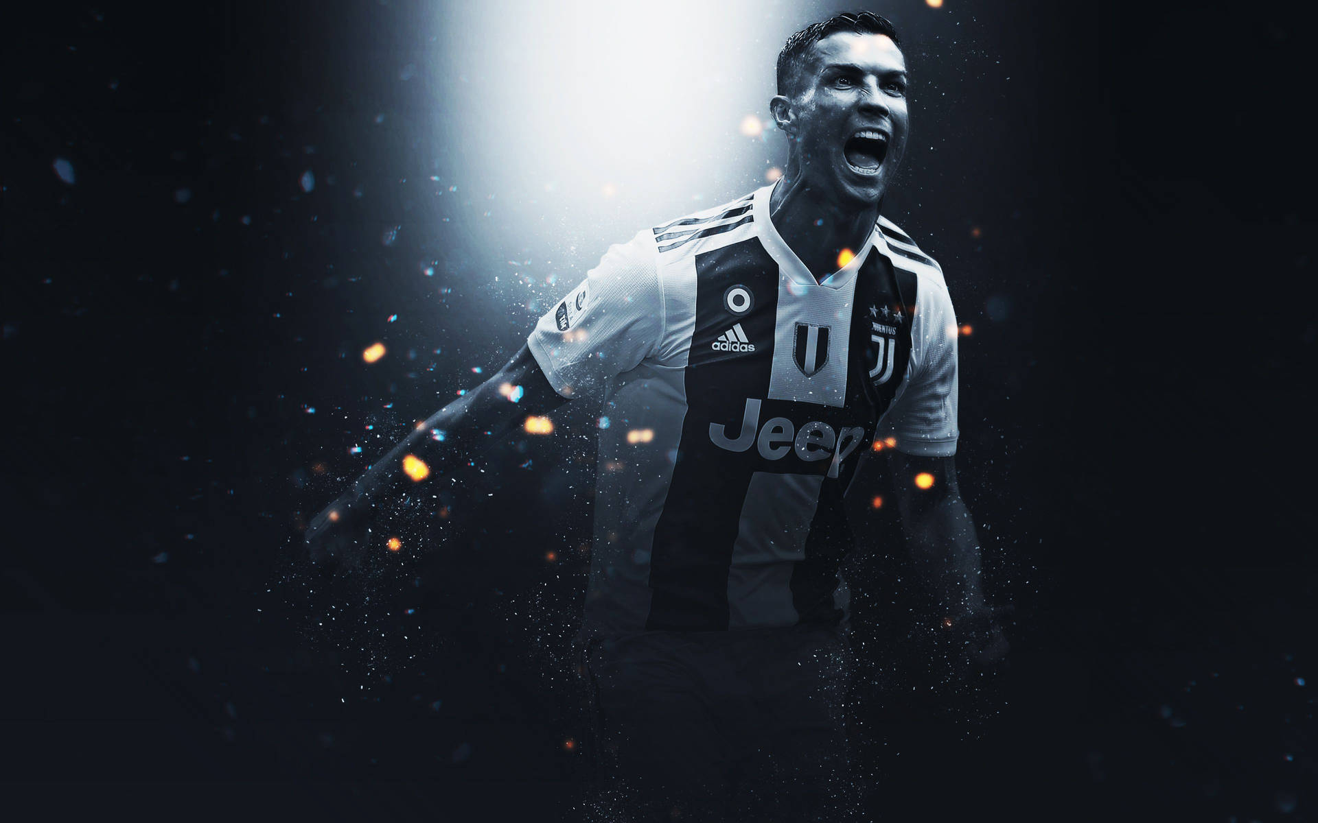Juventus Cristiano Ronaldo Black Aesthetic Illustration