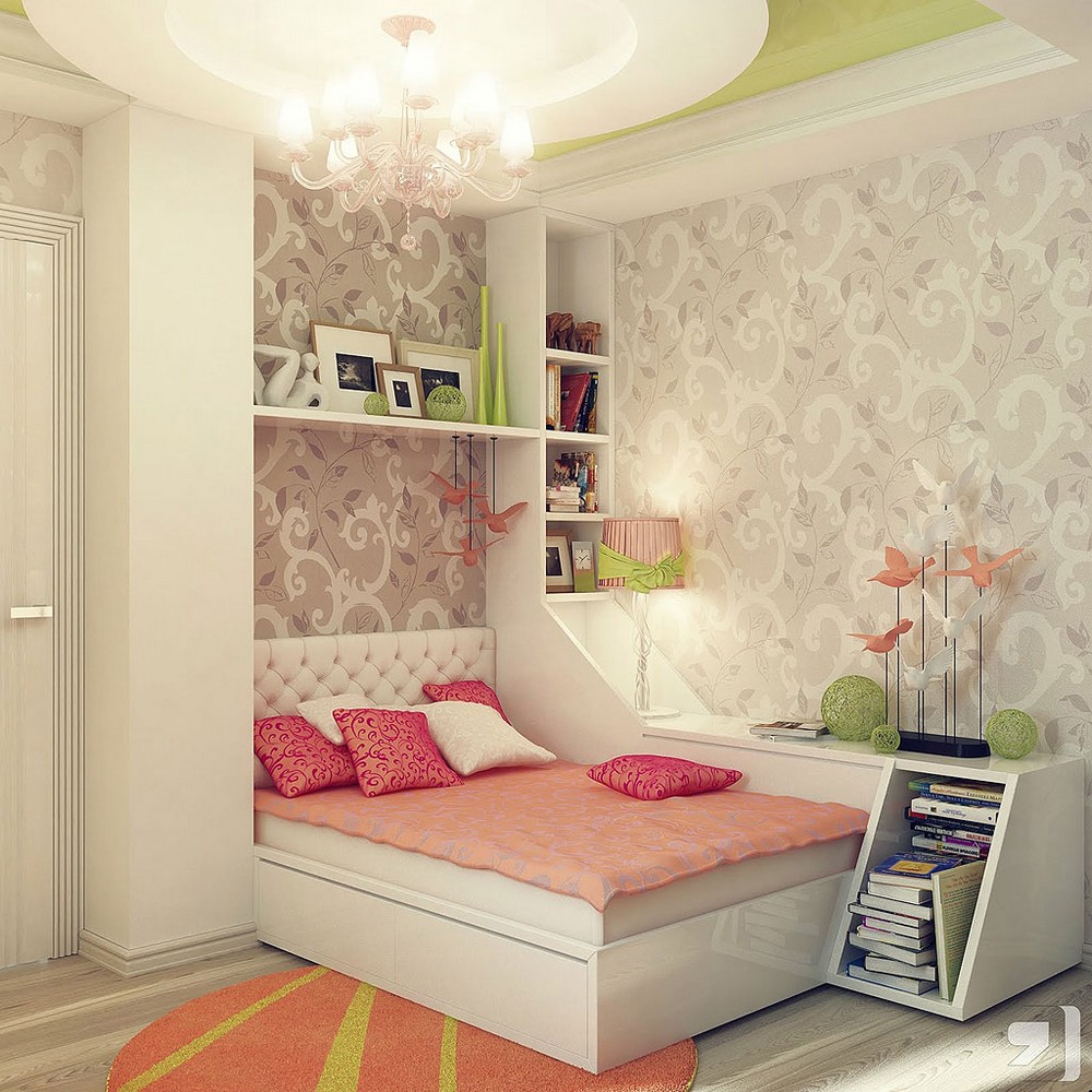 Room Kid Bedroom Ideas For Small Rooms With Floral Wallpaper Designs