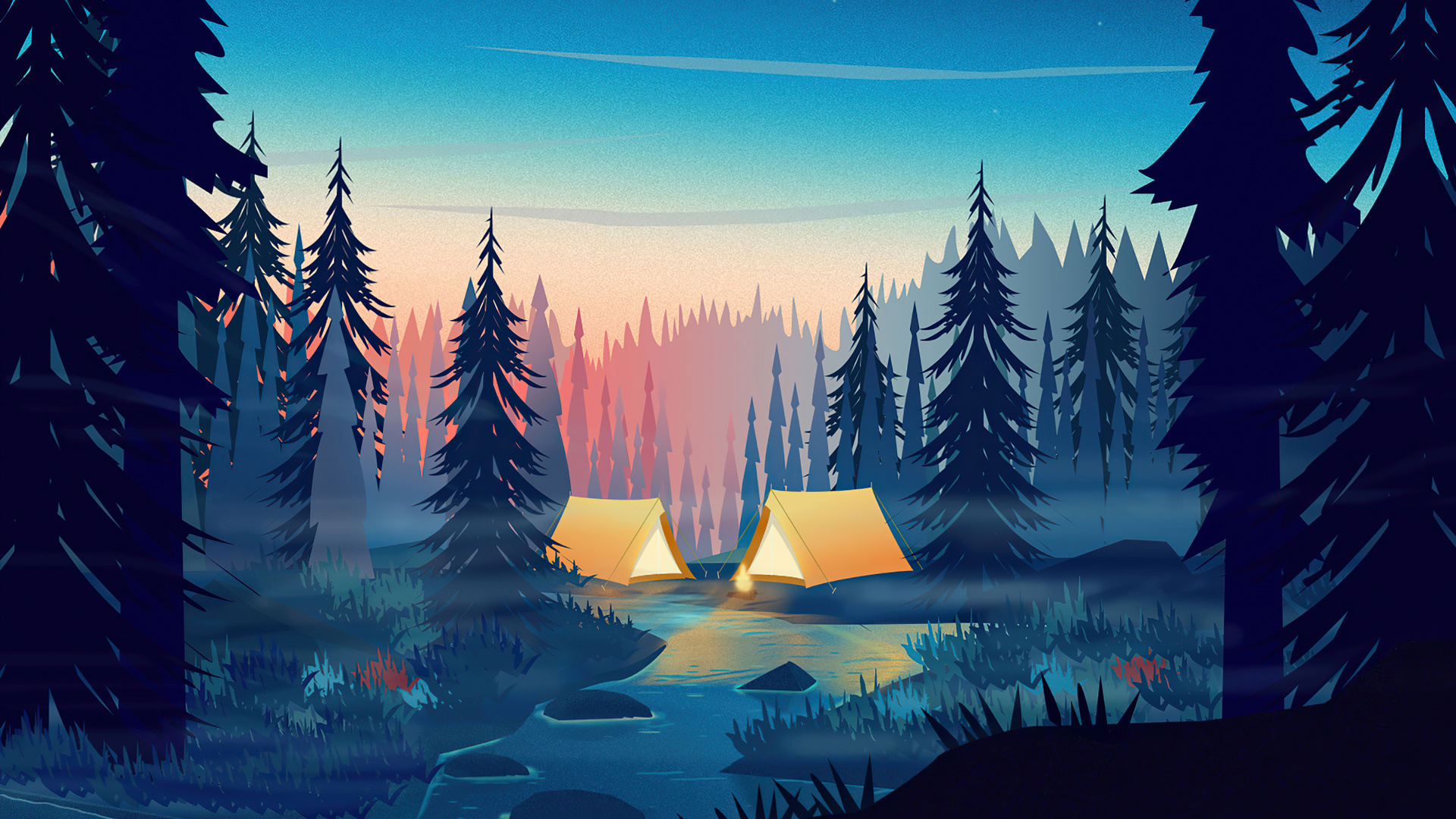 Camping Minimalism 4k Laptop Full HD 1080p Wallpaper