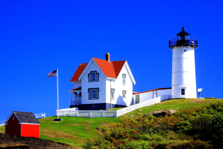 Nubble Lighthouse Maine New England Wallpaper