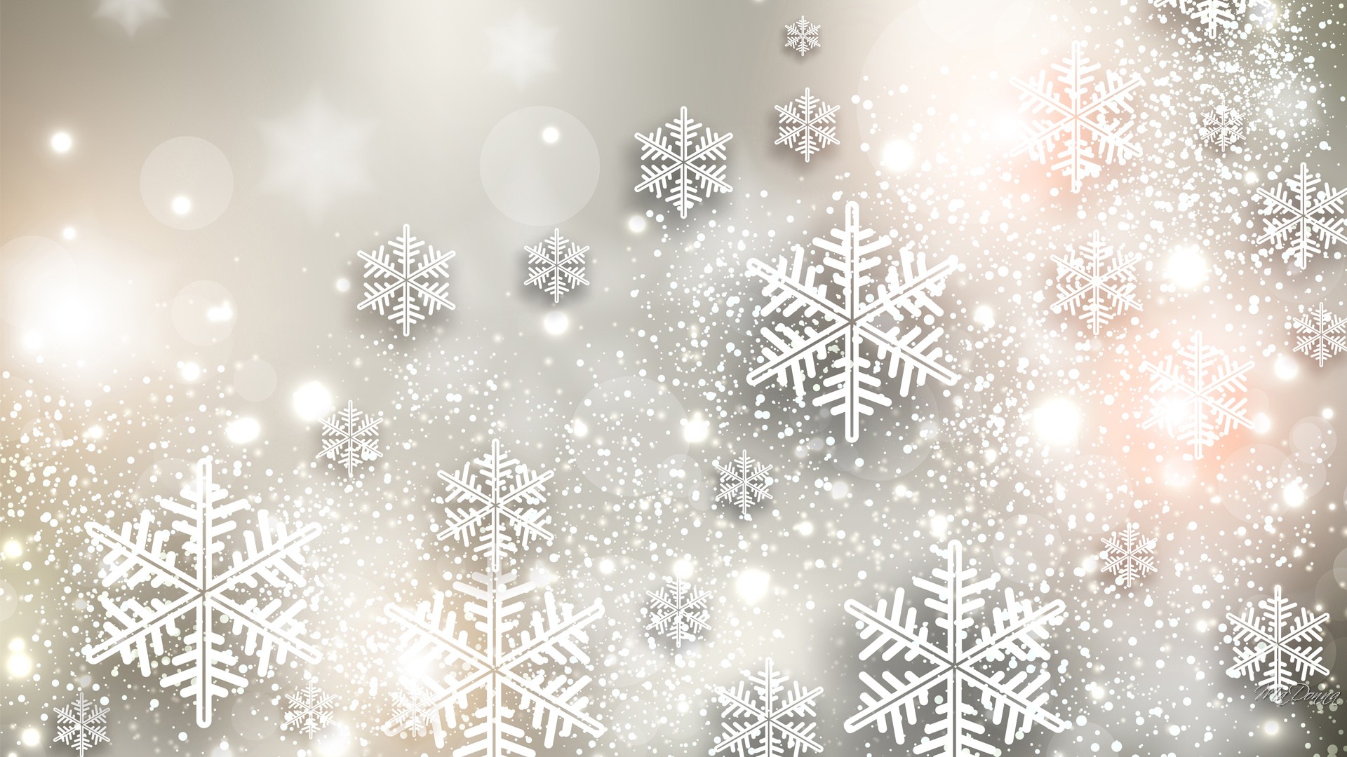 4. "White and Silver Snowflakes" - wide 4