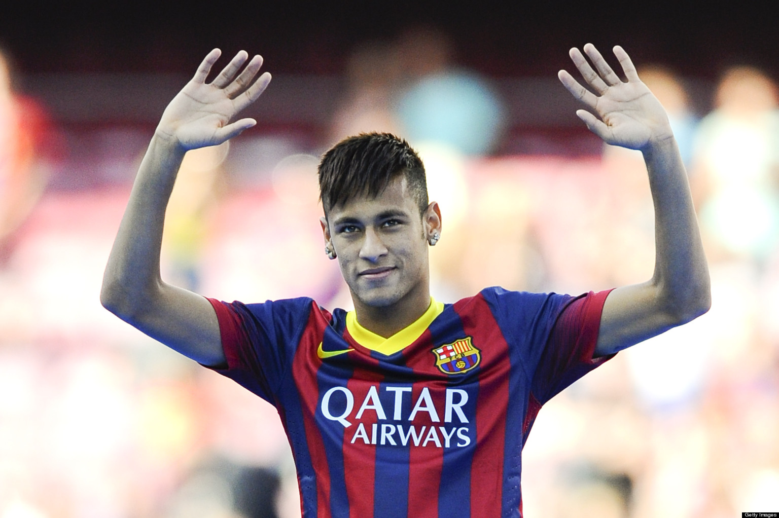 Neymar Unveiled By Barcelona At Camp Nou Pictures