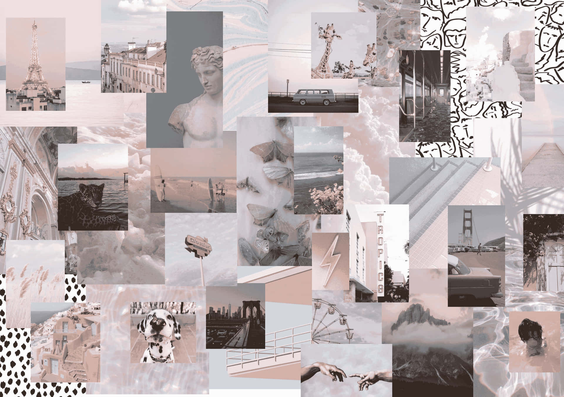 Background For Computer Collage Wallpaper