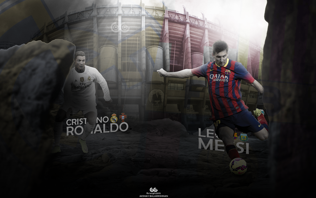 Cristiano Ronaldo Vs Leo Messi Desktop Wallpaper By Akcr7