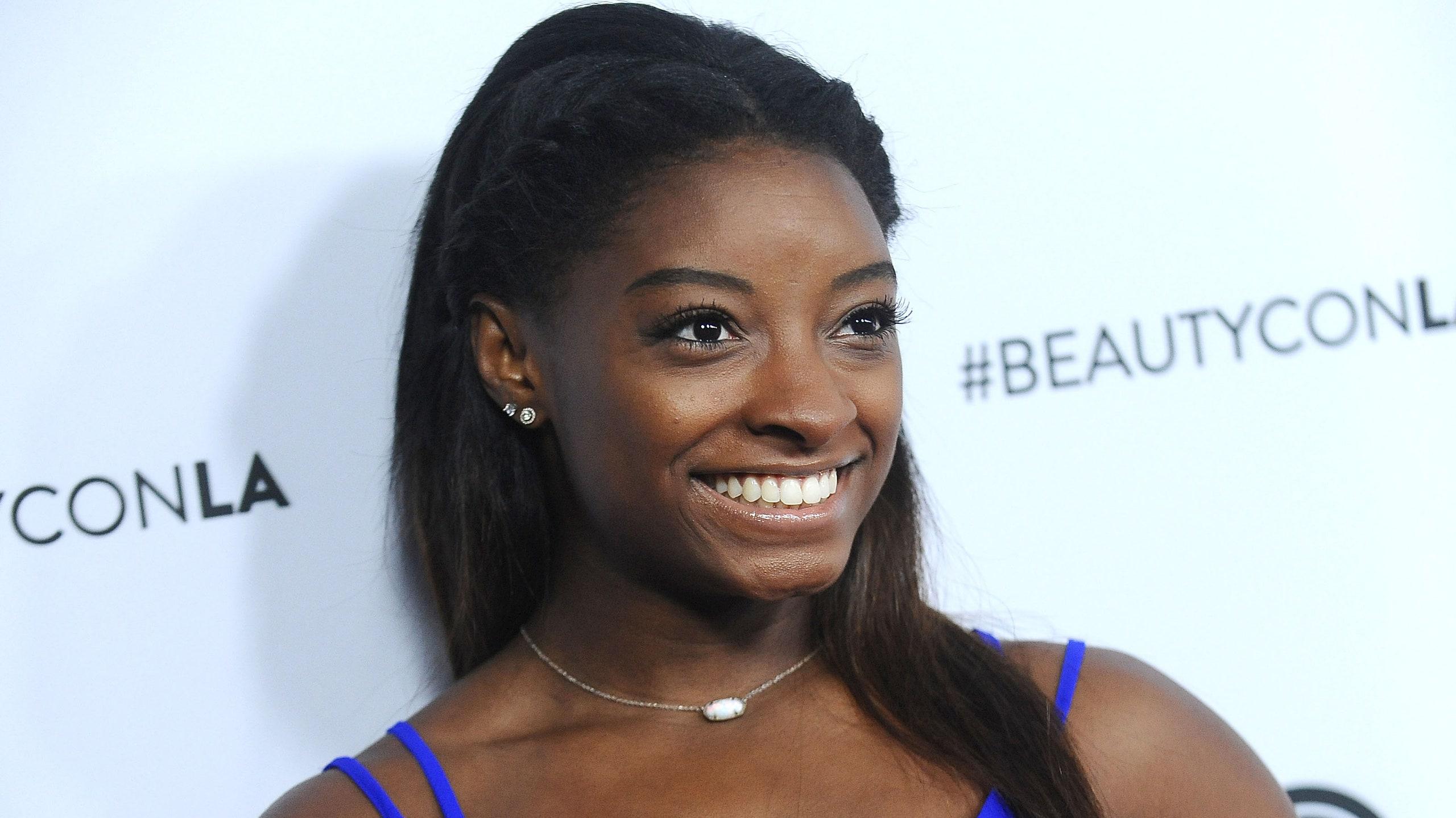 Free download Simone Biles Wears Braided Ponytails Nose Piercing See ...