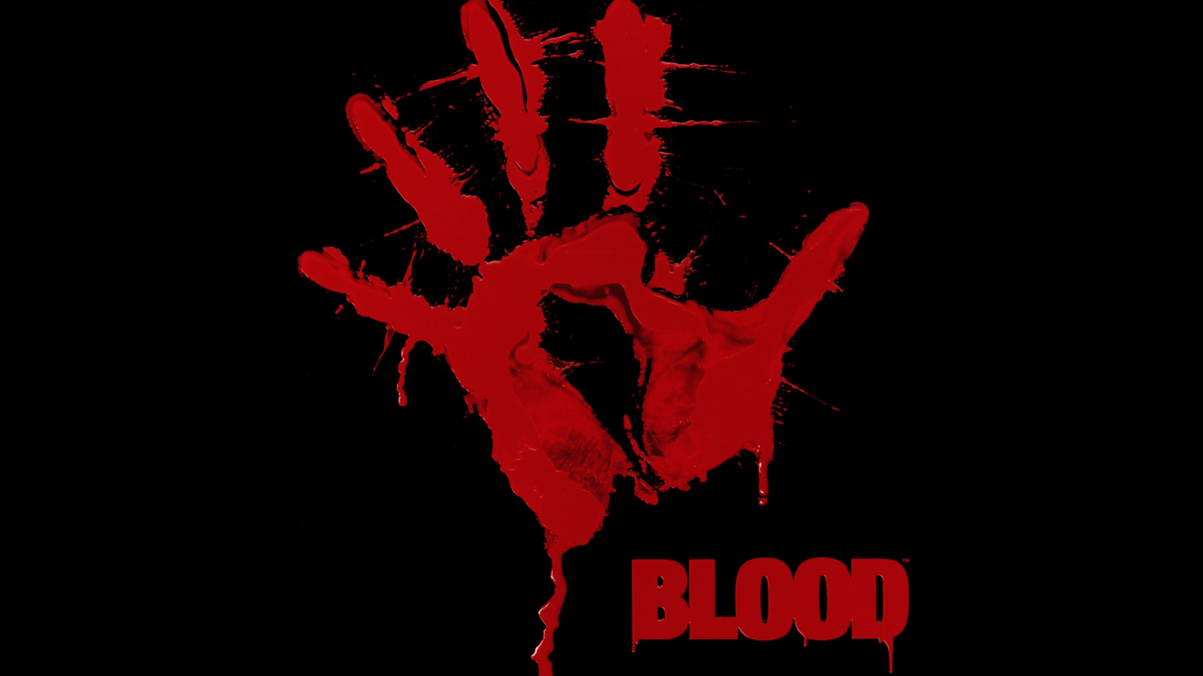Wallpaper Hand Print Red Black Blood 4k Ultra